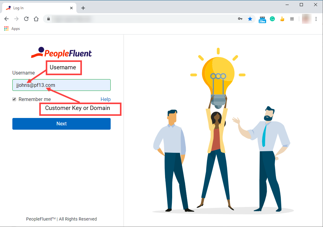 PeopleFluent iPaaS Login Format